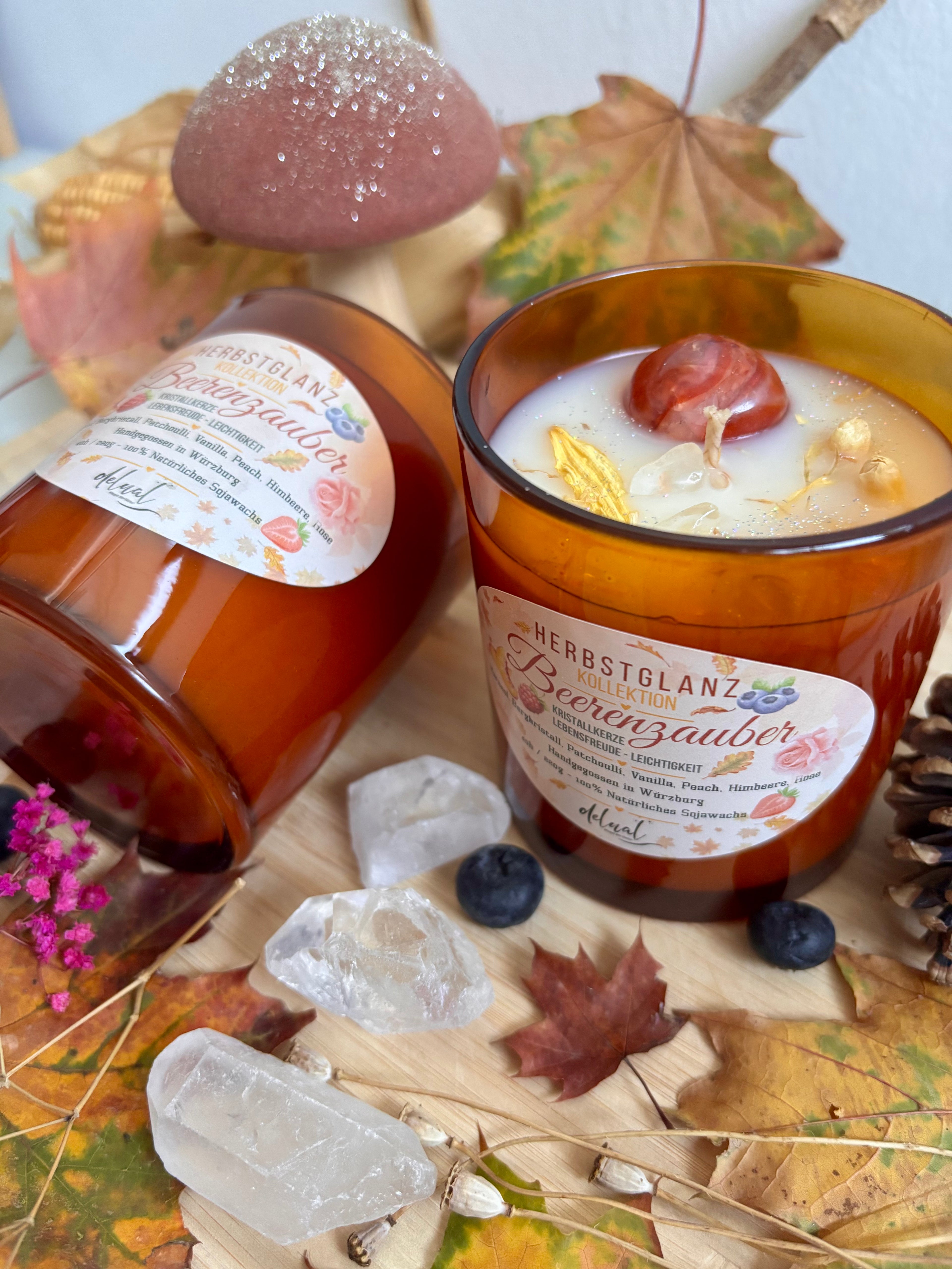 Herbstglanz Kristallkerze "BEERENZAUBER"
