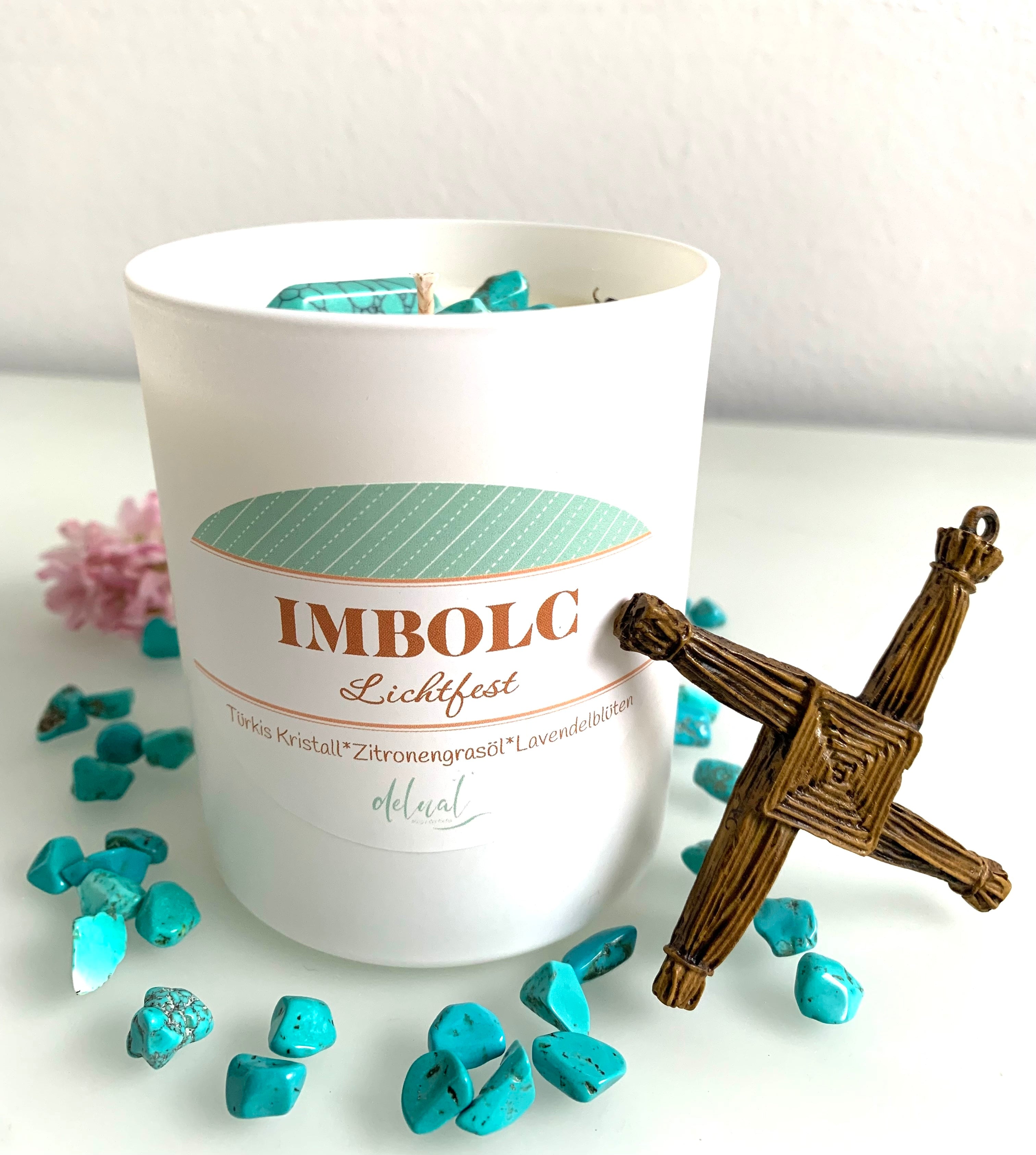 IMBOLC KRISTALLKERZE - Neubeginn, Klarheit, Visionssuche