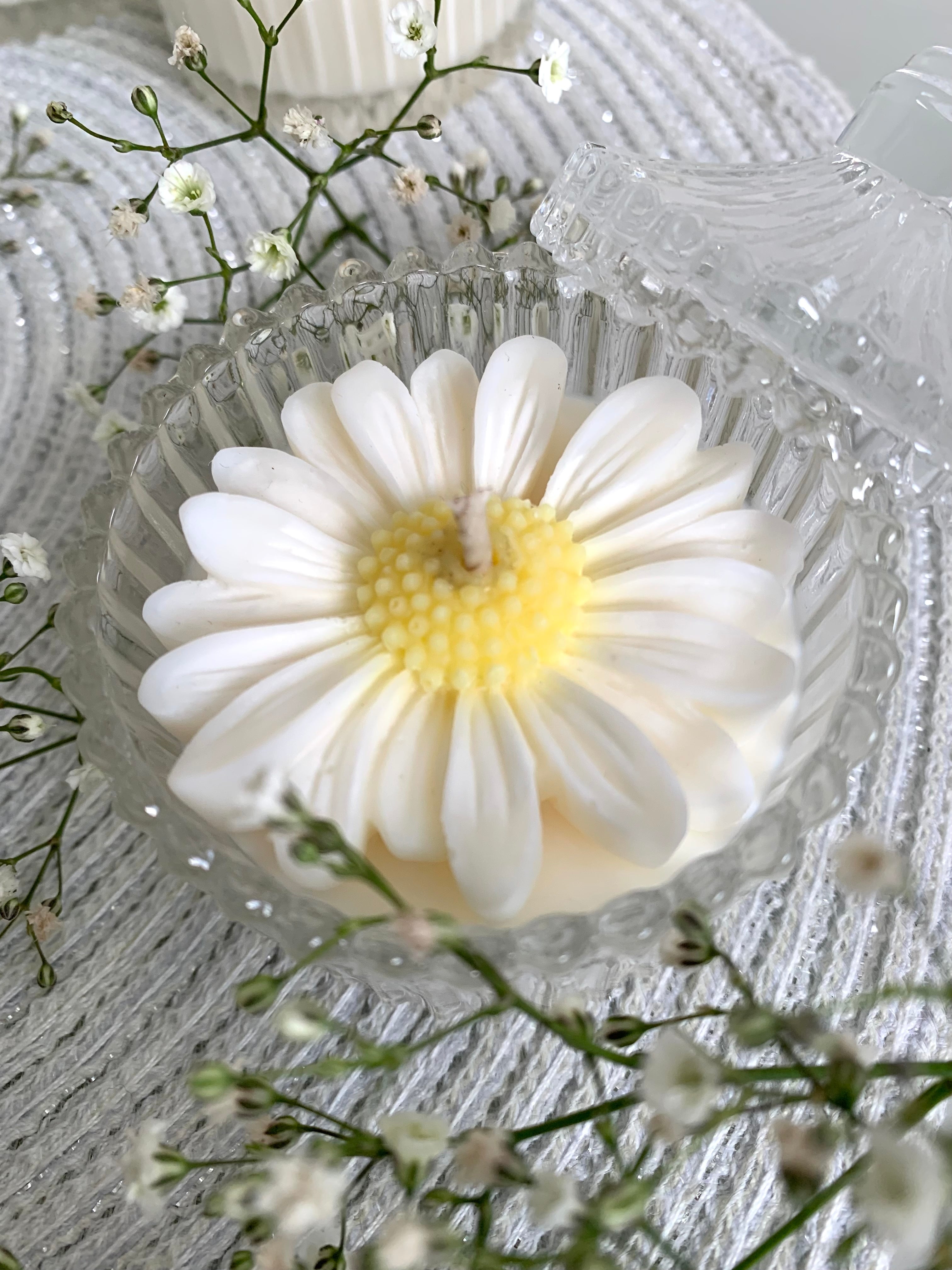 Gänseblümchen Duftkerze, Daisy Candle, Vintage Kerze