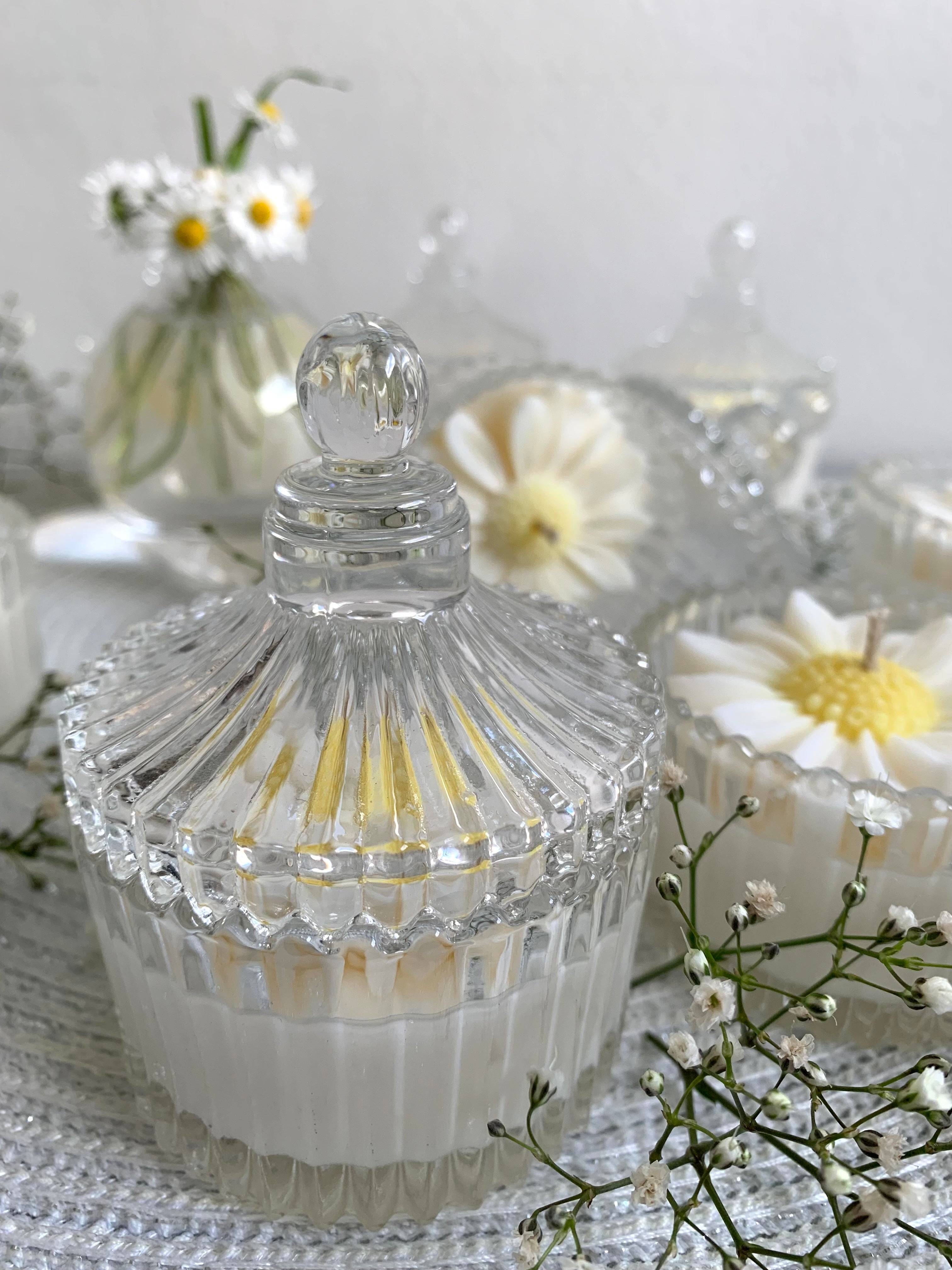 Gänseblümchen Duftkerze, Daisy Candle, Vintage Kerze