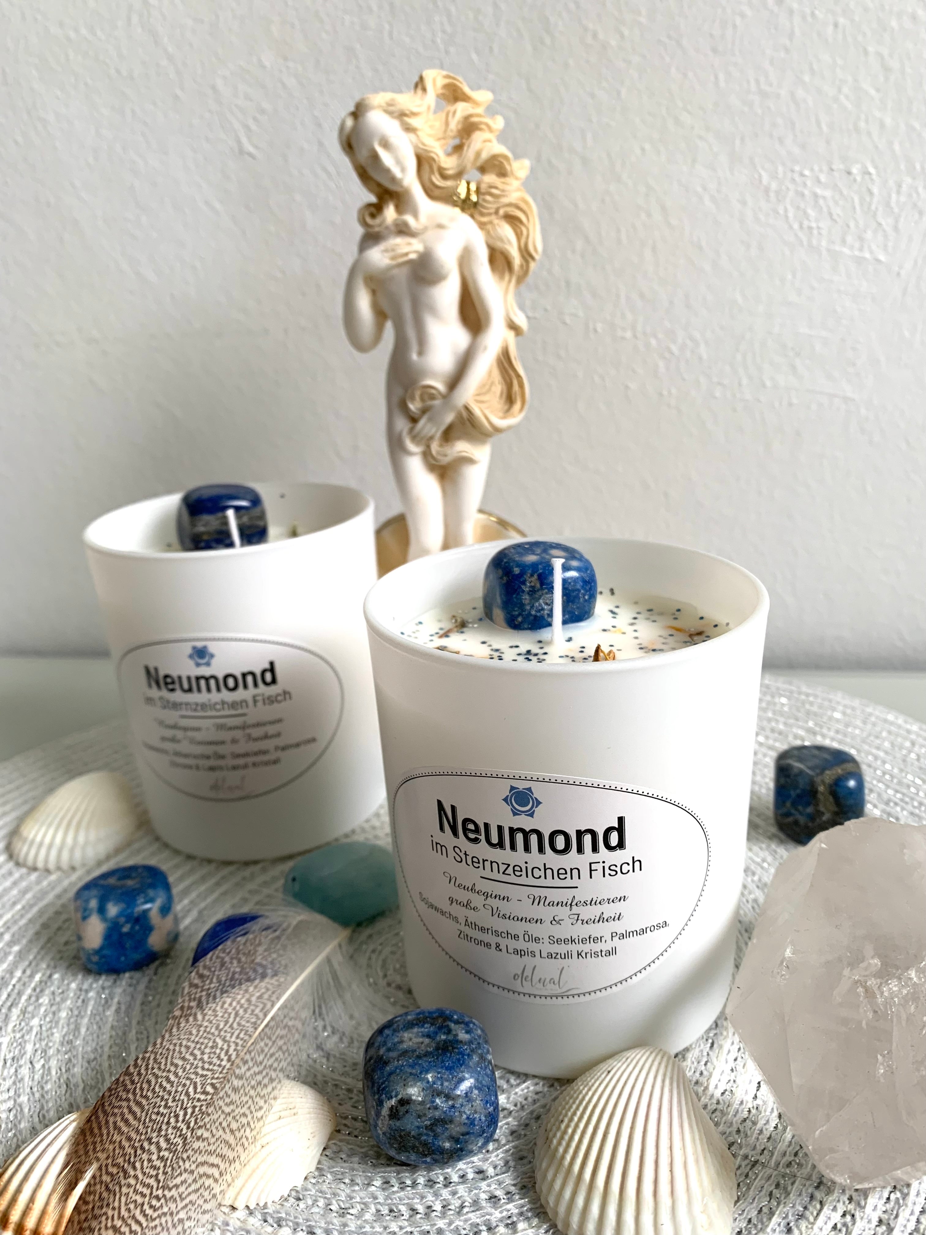 Neumond Kristallkerze im Sternzeichen Fisch, Manifestieren - Neubeginn