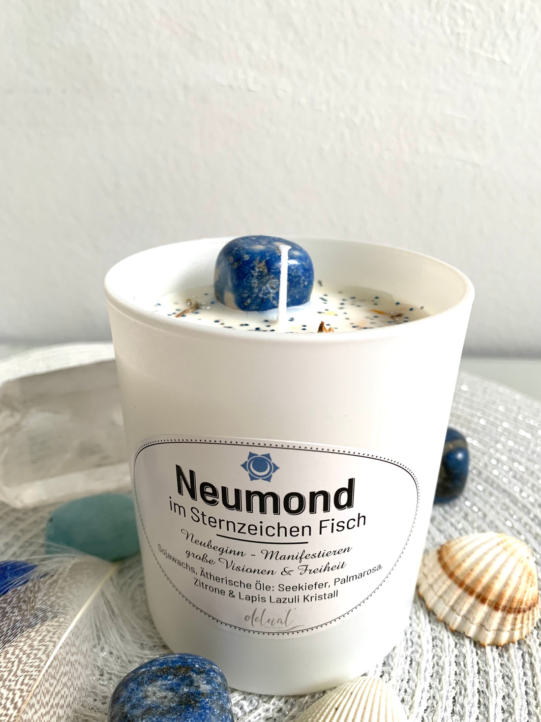 Neumond Kristallkerze im Sternzeichen Fisch, Manifestieren - Neubeginn