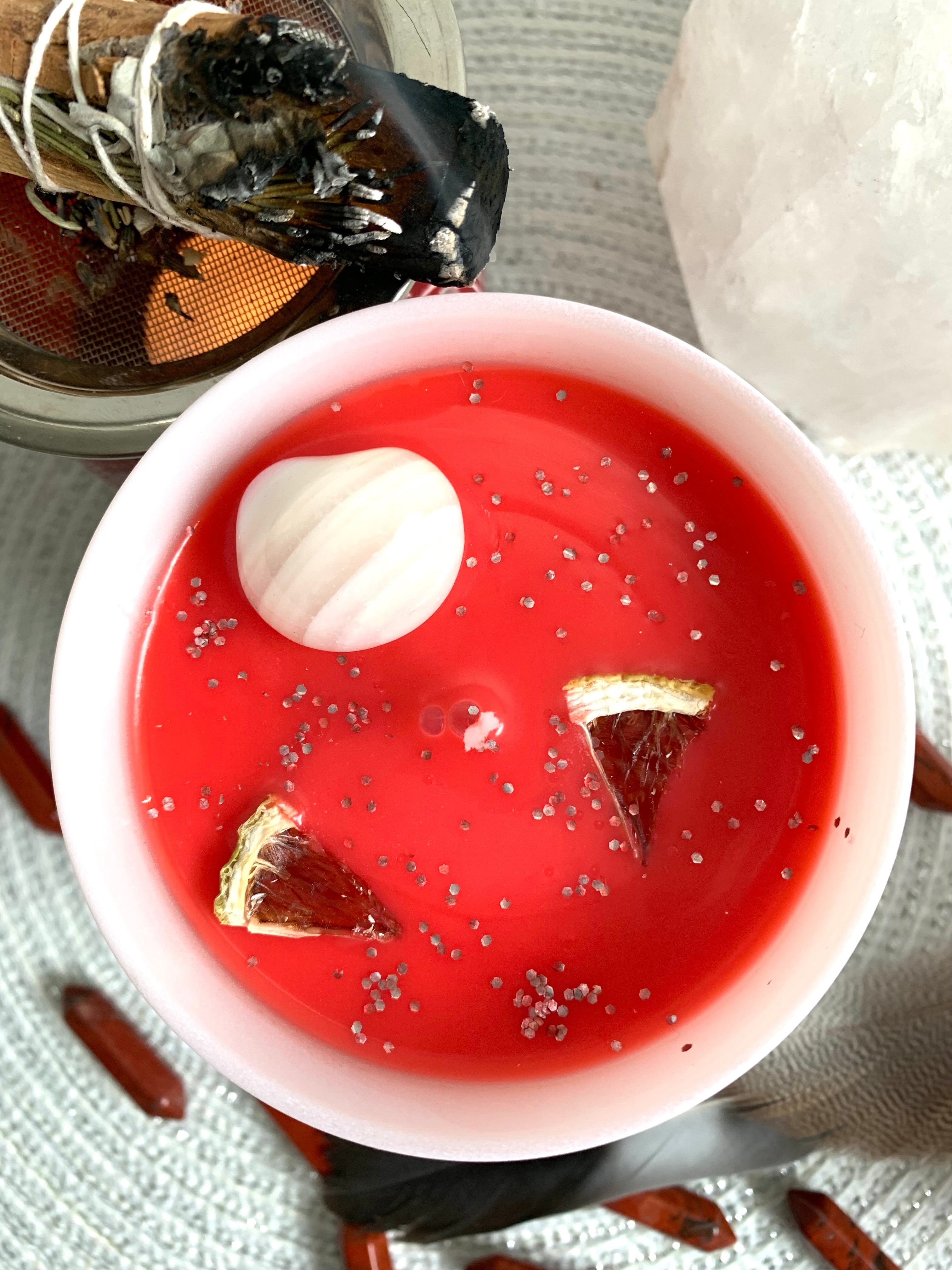 Neumond Kristallkerze im Sternzeichen Widder, Neubeginn & Transformation