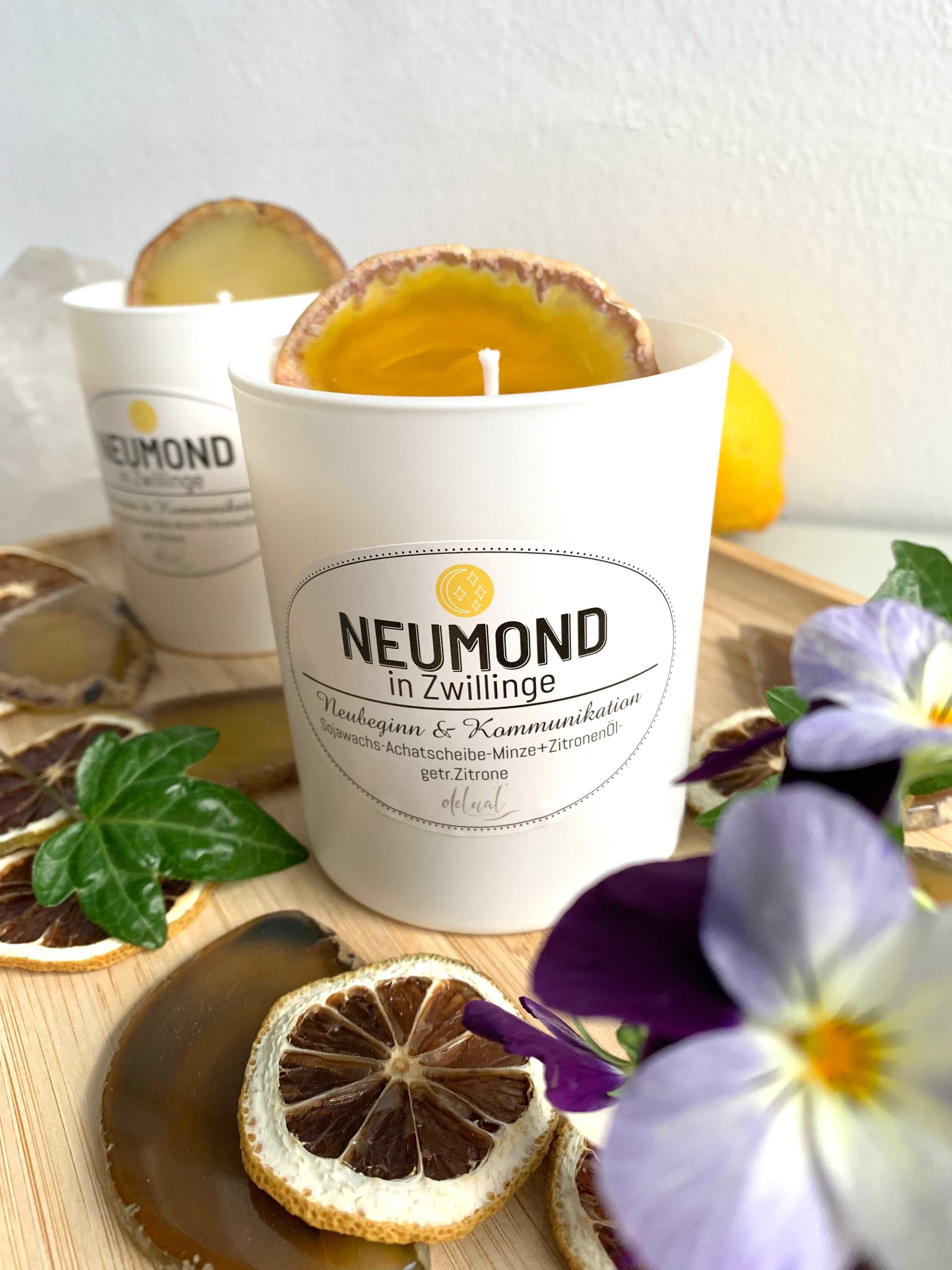 Neumond Kristallkerze im Sternzeichen Zwillinge, Kommunikation & Neubeginn