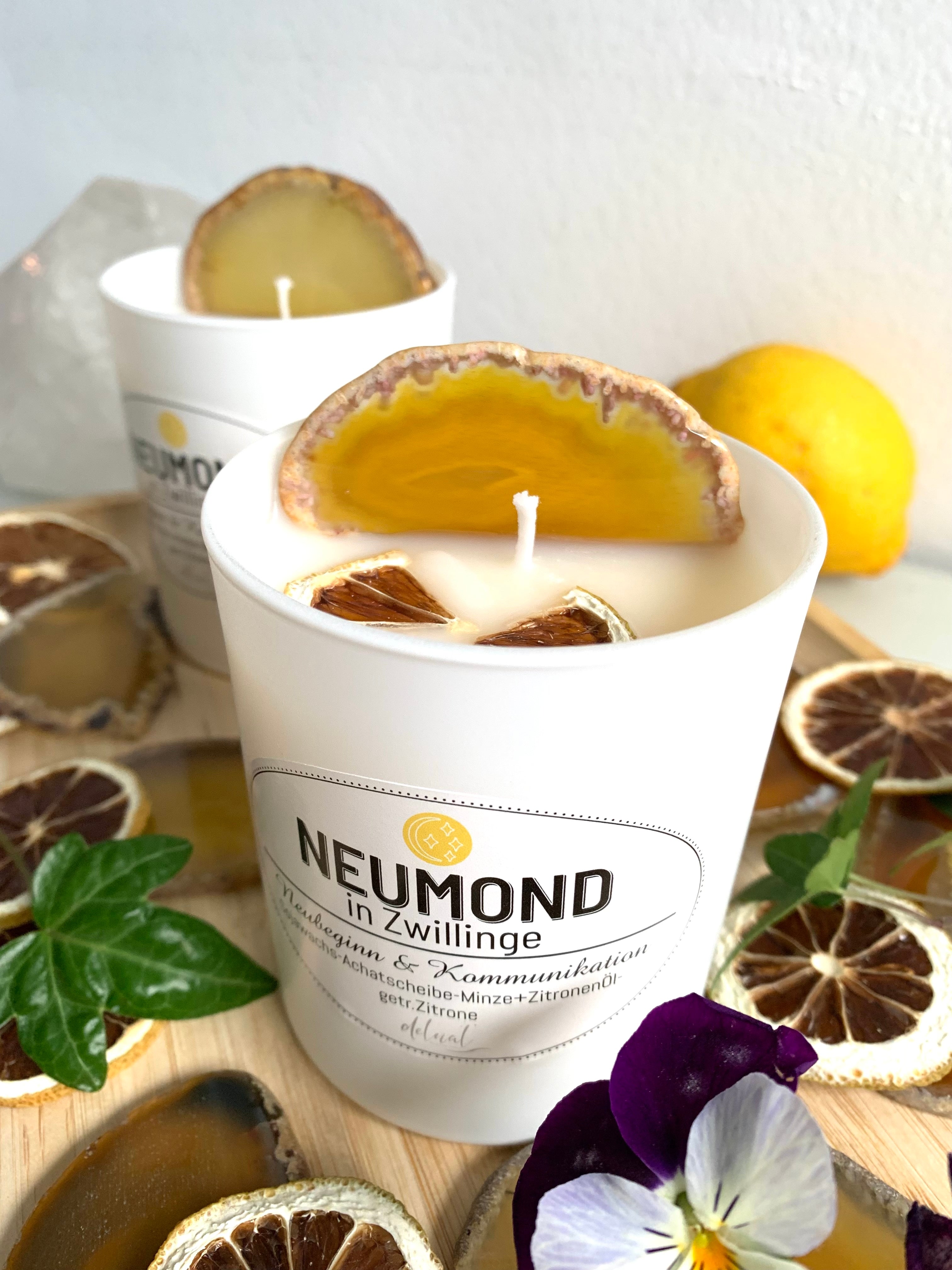 Neumond Kristallkerze im Sternzeichen Zwillinge, Kommunikation & Neubeginn