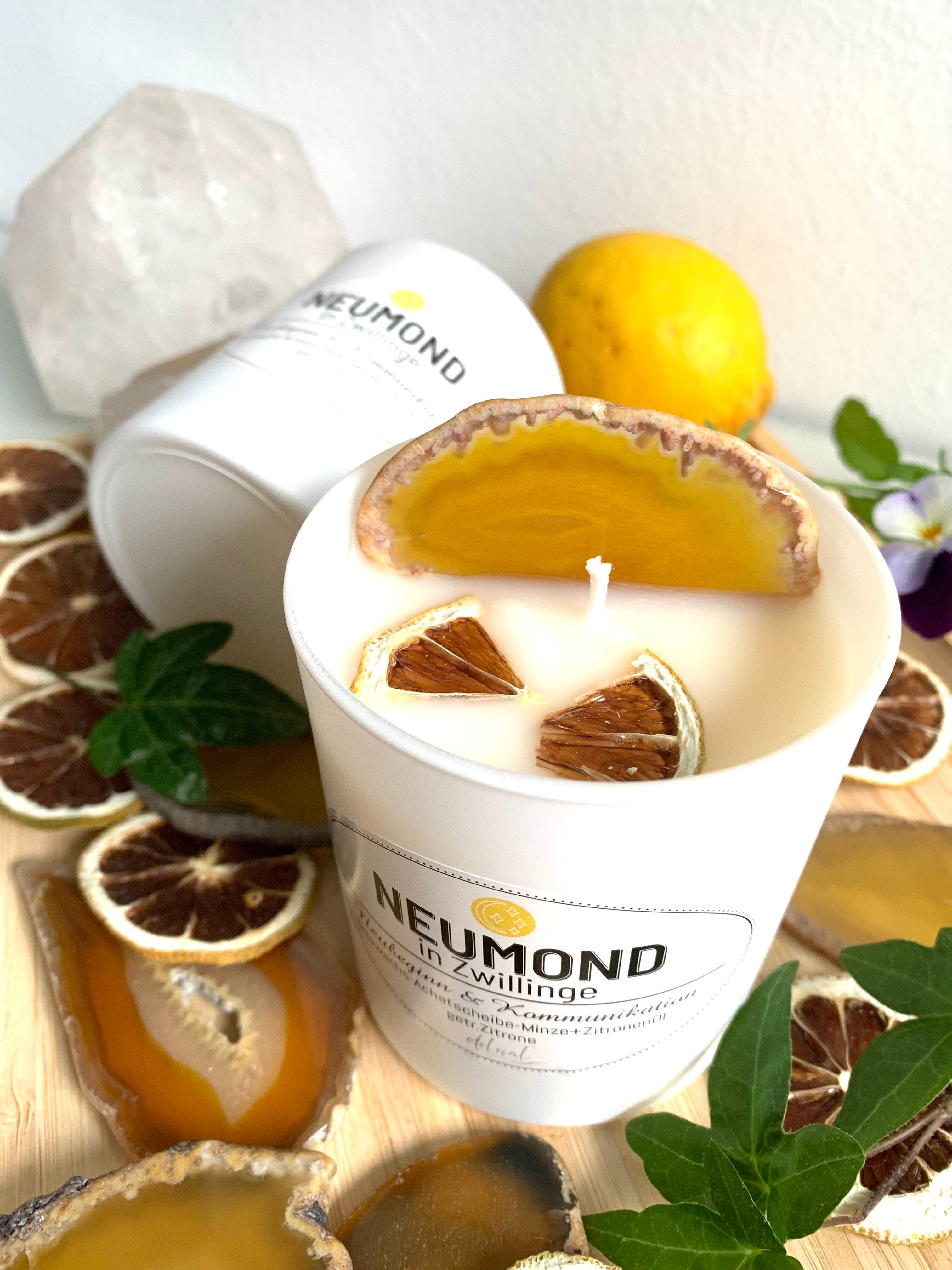 Neumond Kristallkerze im Sternzeichen Zwillinge, Kommunikation & Neubeginn