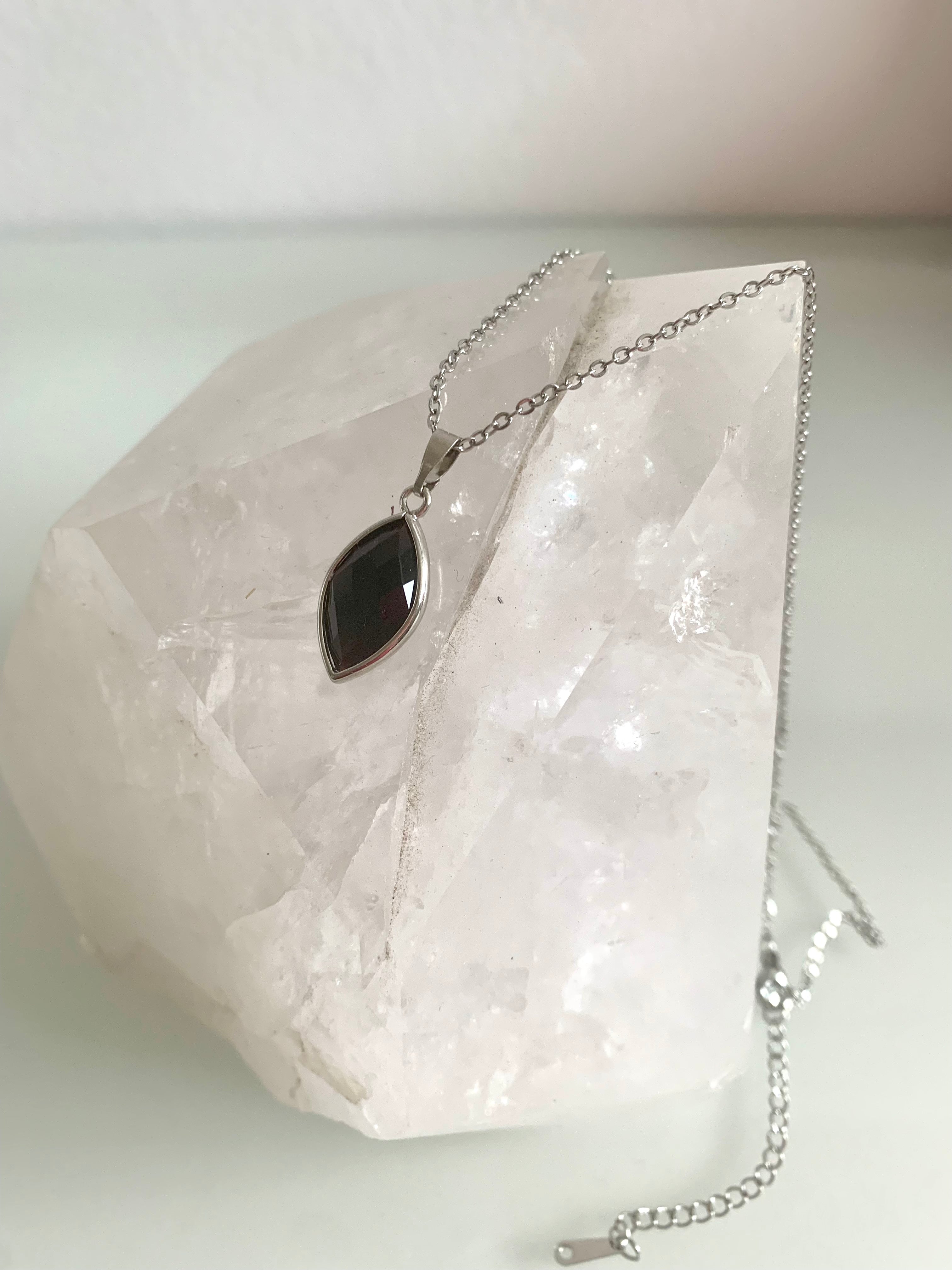 Schwarze Turmalin Halskette - Energieschutz