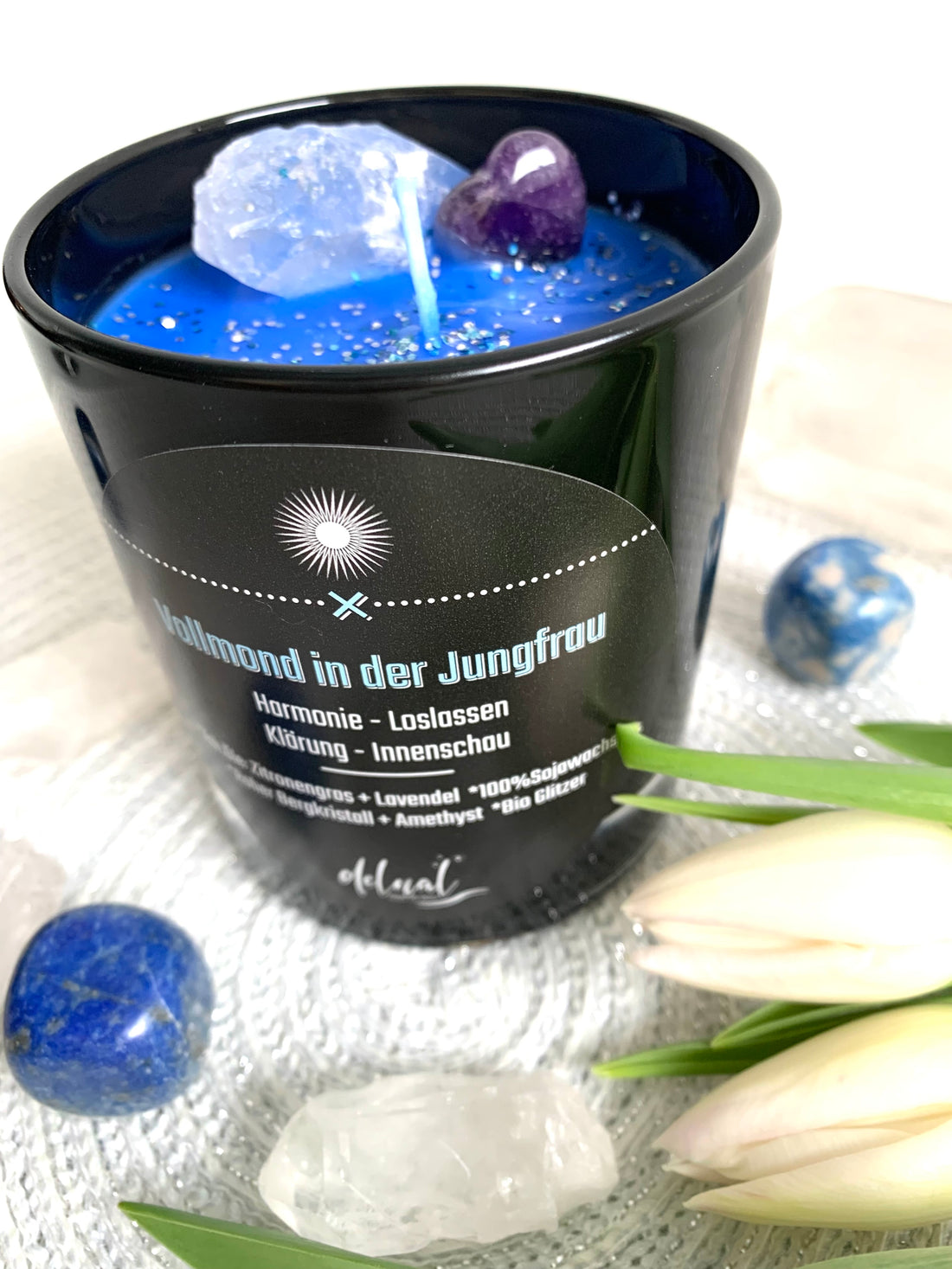 Vollmond Kristallkerze im Sternzeichen Jungfrau, Harmonie & Loslassen