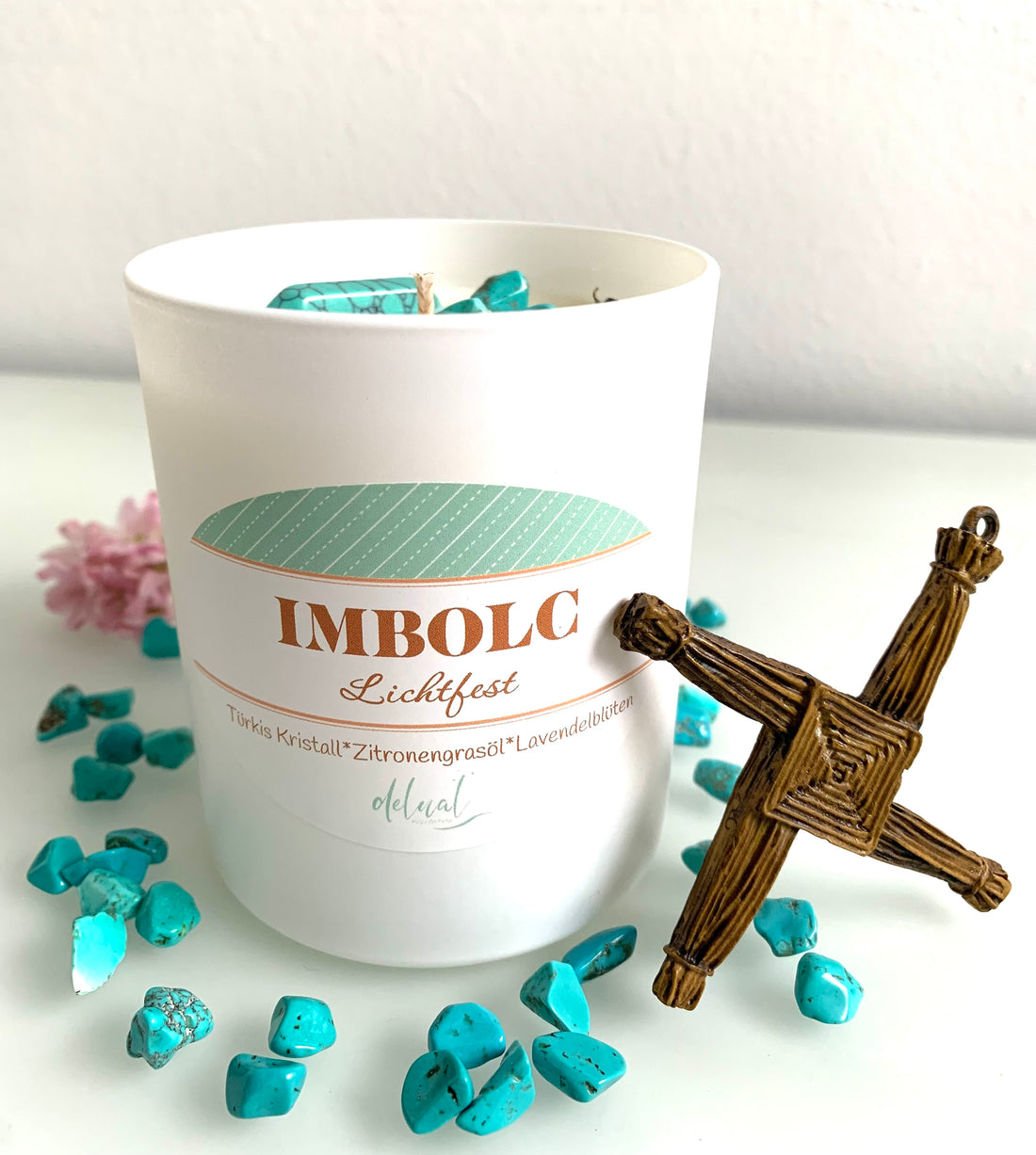 IMBOLC KRISTALLKERZE - Neubeginn, Klarheit, Visionssuche