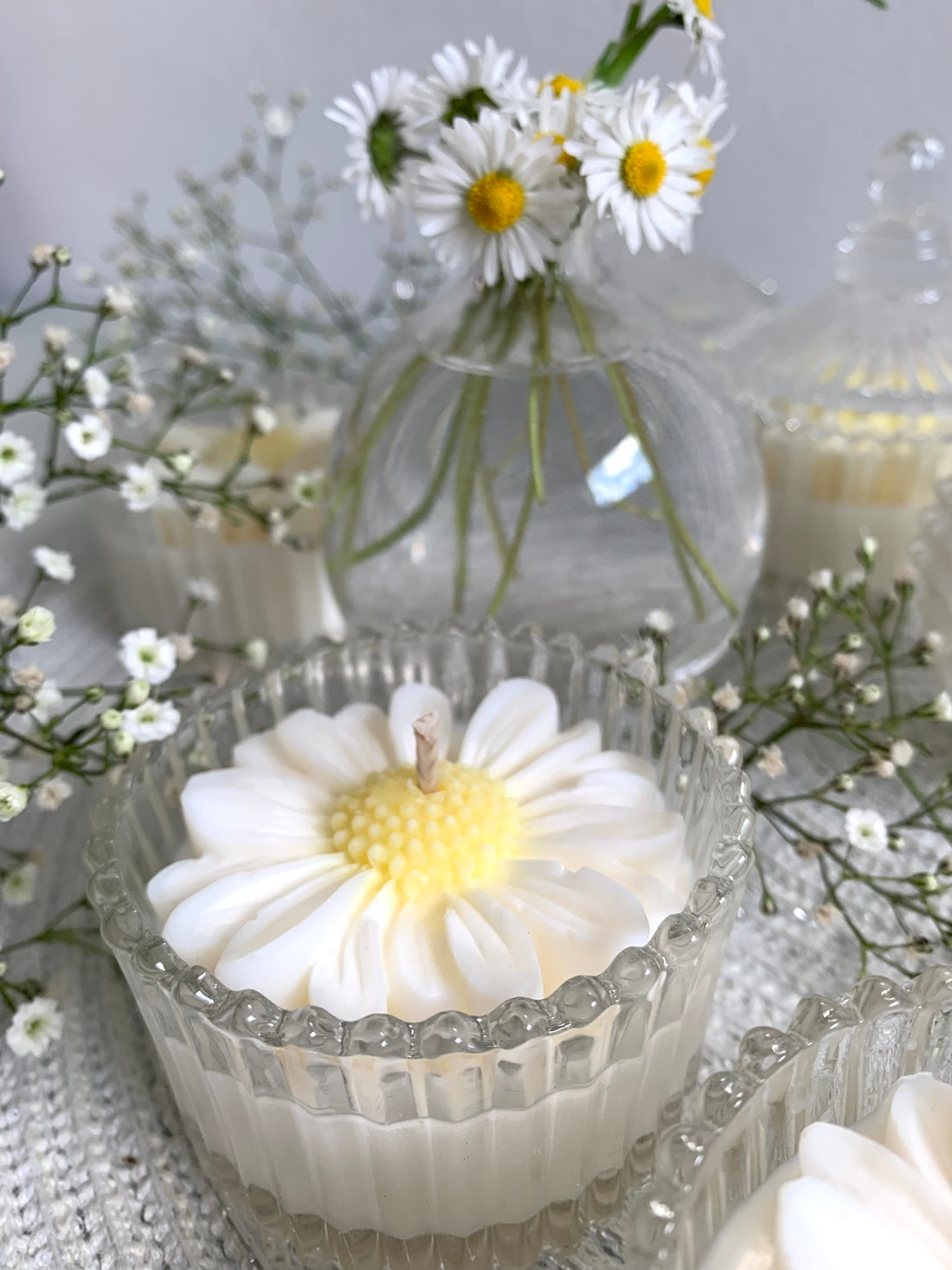 Gänseblümchen Duftkerze, Daisy Candle, Vintage Kerze