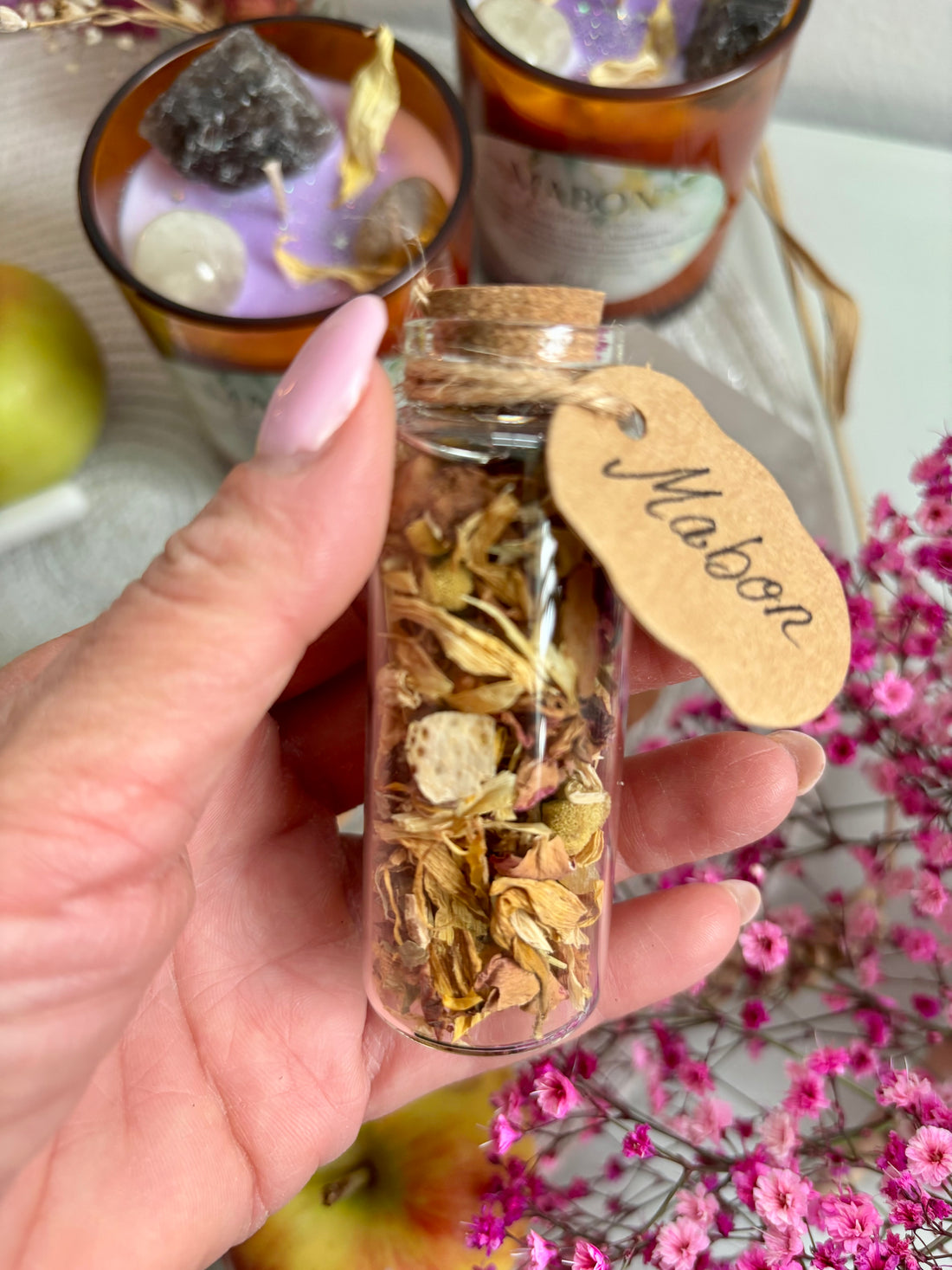 Mabon Räuchermischung, handgemacht natürlich mit Weihrauch Apfel & Blüten